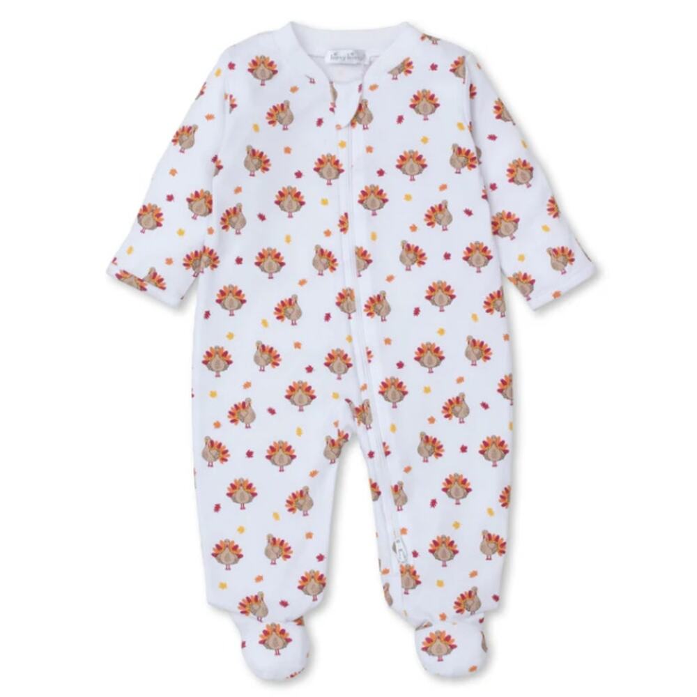 Kissy Kissy Thanksgiving Turkey Footie Onesie Pajamas